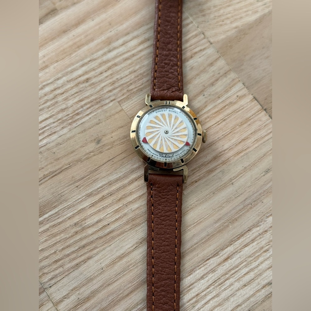 Ernest Borel Kaleidoscope Stunning Mechanical Watch Rare White Dial New Strap - Picture 8 of 17
